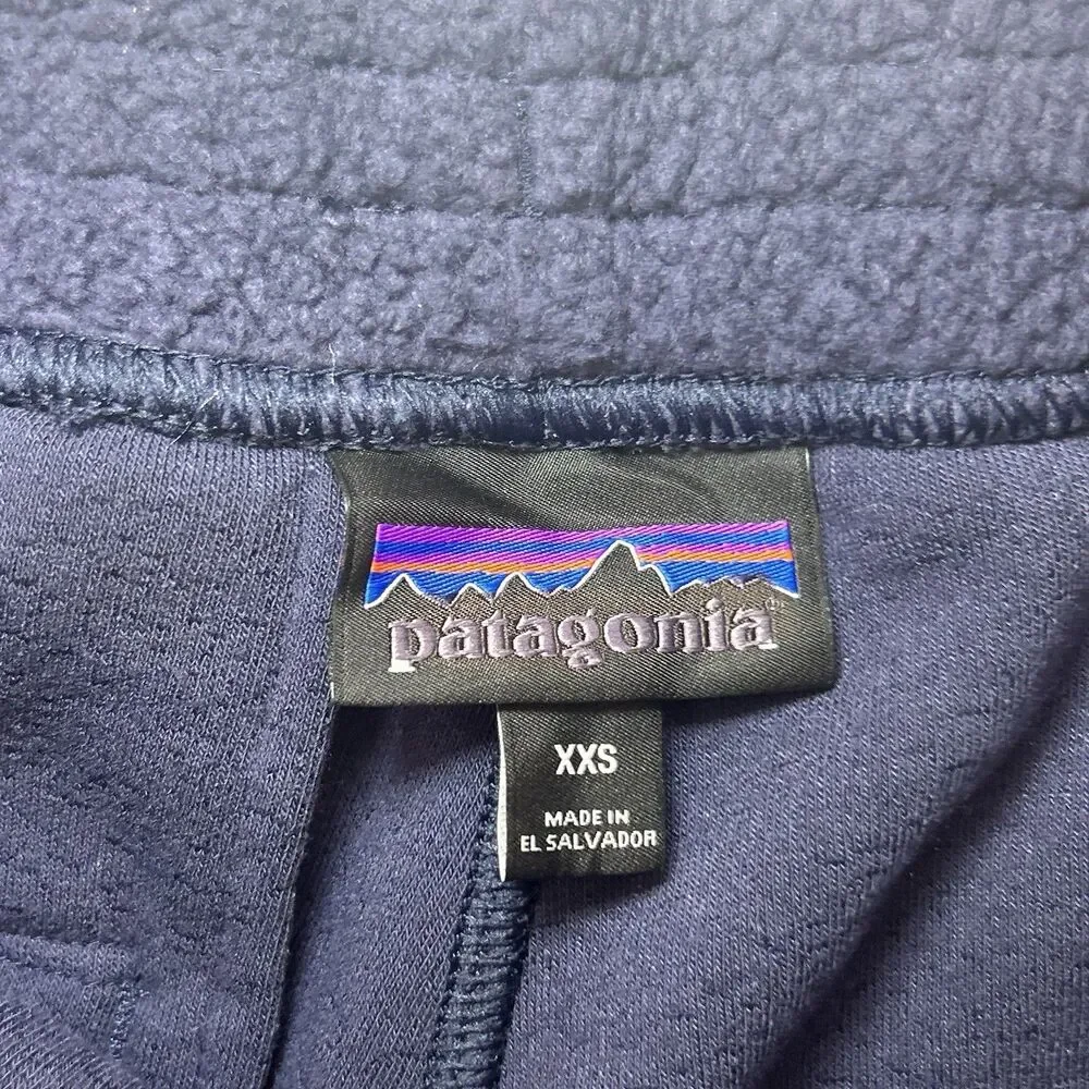 PATAGONIA HEAVY PILE FLEECE SWEATPANTS/ Joggers Navy Fuzzy Pants Women XXS